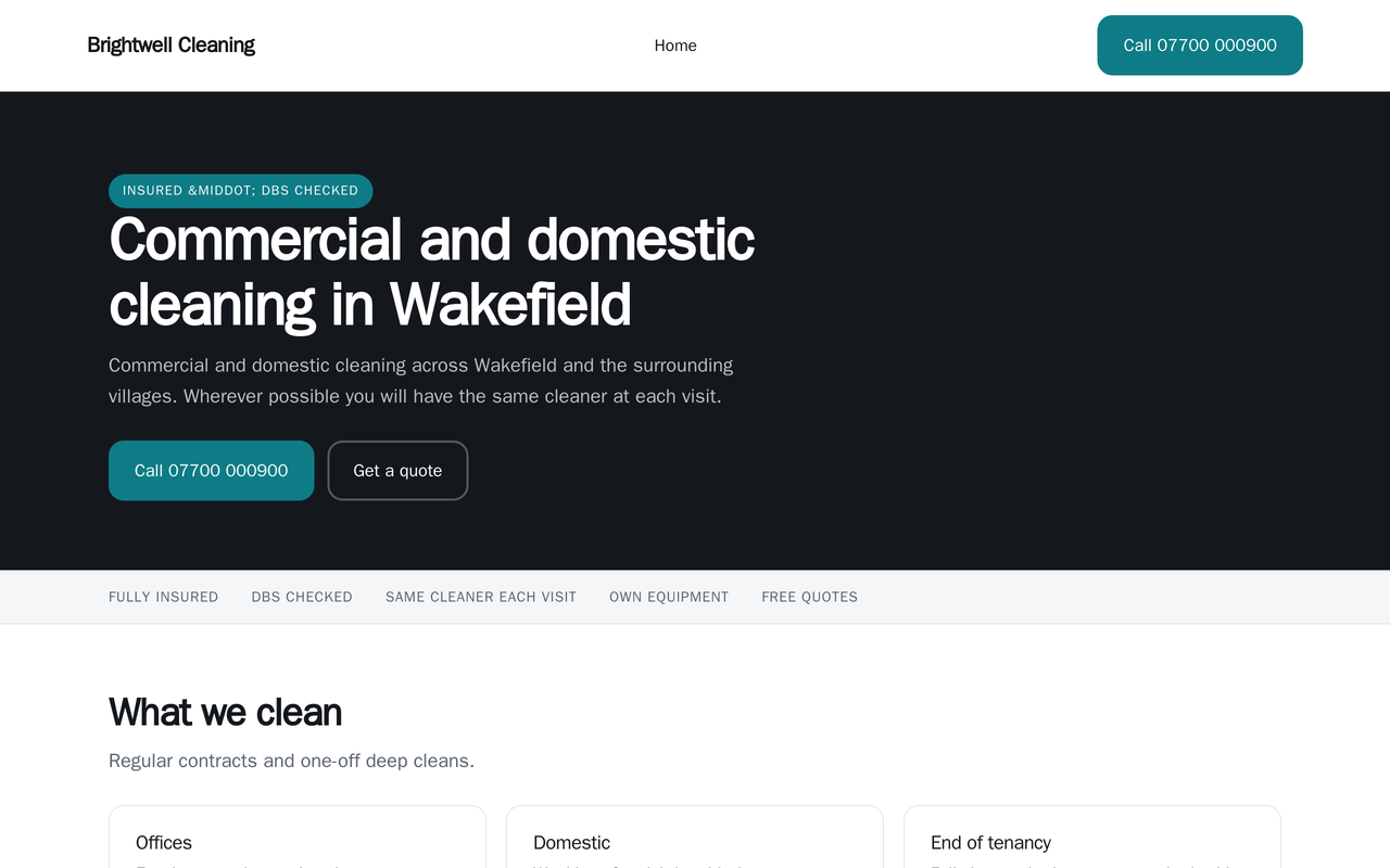 The the one-pager. website template
